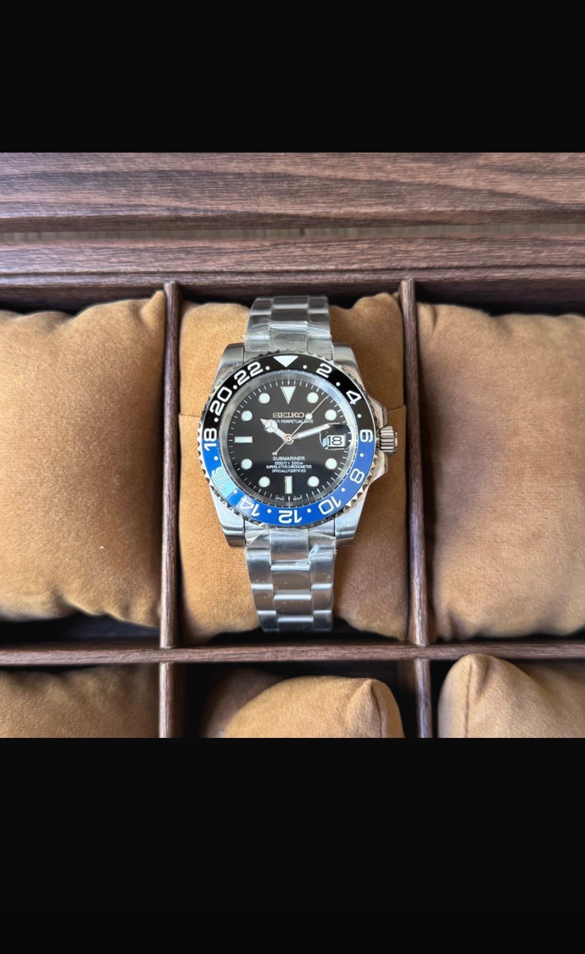 Seiko Mod GMT Masetr Batman