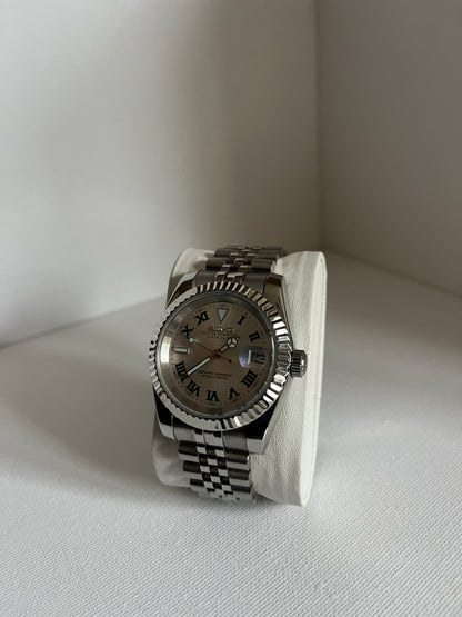 Seiko Mod Datejust Wimbledon Silver Dial