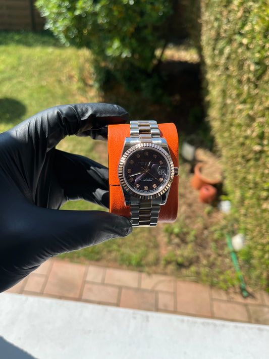 Seiko Mod Datejust Femme Purple Night