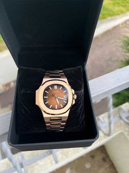 Seiko Mod Nautilus Rose Gold