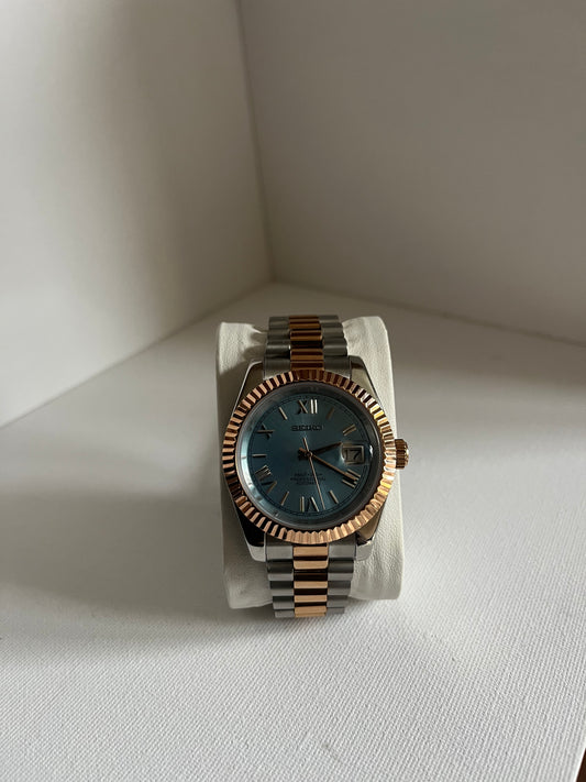 Seiko Mod Datejust Sky Blue Roman