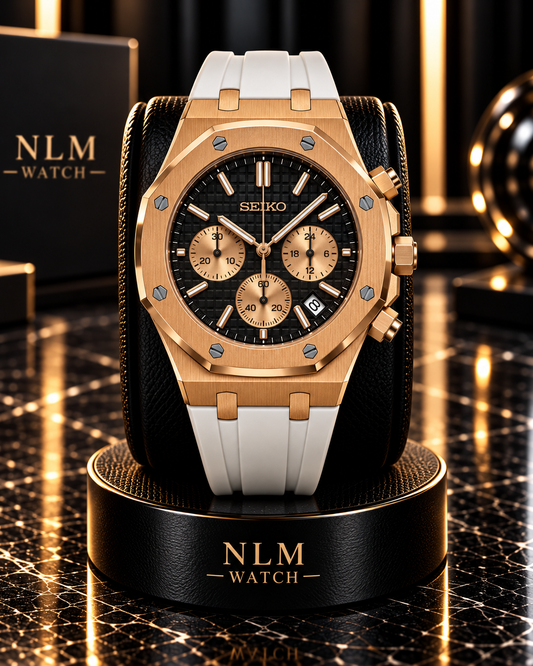 Royal Oak Chronograph Rose Gold & White
