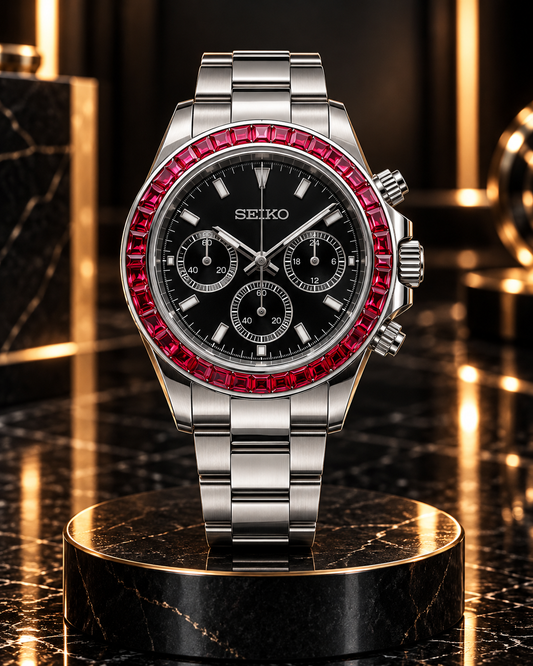 Seiko Mod Daytona Ruby