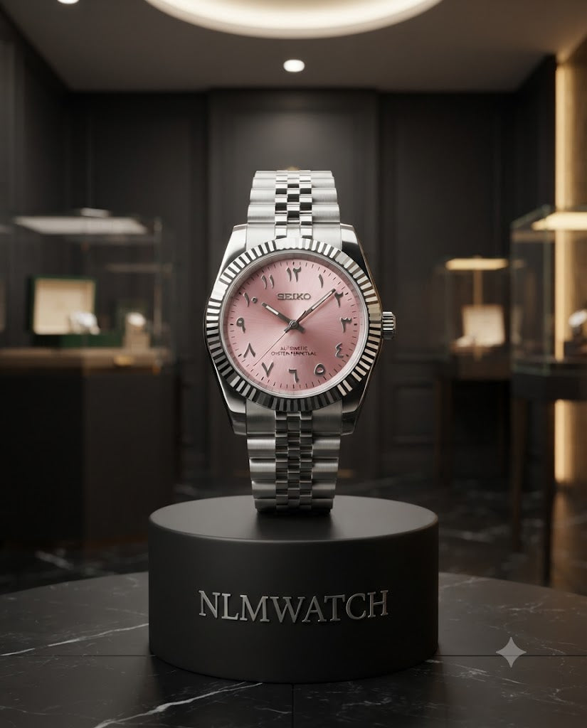 Seiko Mod Arabic Dial Pink
